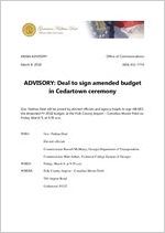 Media advisory, 2018 March 8