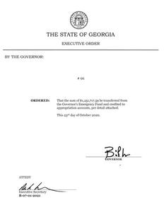 Executive order, 2020 October 23