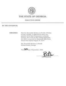 Executive order, 2020 September 29Q
