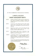 A proclamation: Parent Engagement Month, Oct. 19, 2011