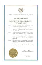 A proclamation: Elevator and Escalator Safety Awareness Week, Nov. 9, 2011