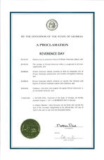 A proclamation: Reverence Day, Apr. 19, 2011