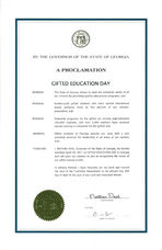 A proclamation: Gifted Education Day, Apr. 26, 2011