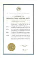 A proclamation: Esophageal Cancer Awareness Month, Jan. 11, 2013