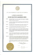 A proclamation: Severe Weather Awareness Week, Dec. 27, 2013