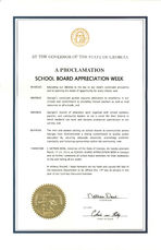 A proclamation: School Board Appreciation Week, Jan. 15, 2014
