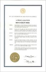 By the Governor of the State of Georgia, a proclamation, 2014 January 22A; By the Governor of the State of Georgia, a proclamation: Men's Health Week