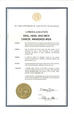 A proclamation: Oral, Head, and Neck Cancer Awareness Week, Jan. 23, 2014