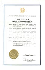 A proclamation: Narcolepsy Awareness Day, Jan. 24, 2014