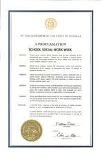 A proclamation: School Social Work Week, Jan. 7, 2014
