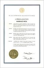 By the Governor of the State of Georgia, a proclamation, 2014 February 3A; By the Governor of the State of Georgia, a proclamation: Marriage Week