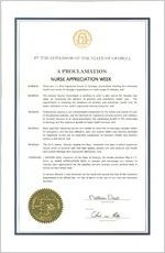 By the Governor of the State of Georgia, a proclamation, 2014 March 10D; By the Governor of the State of Georgia, a proclamation: Nurse Appreciation Week
