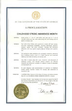 A proclamation: Childhood Stroke Awareness Month, Apr. 23, 2015