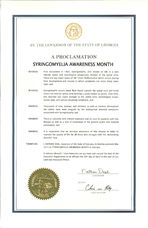 A proclamation: Syringomyelia Awareness Month, Apr. 30, 2015