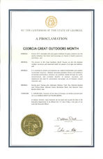 A proclamation: Georgia Great Outdoors Month, May 13, 2015