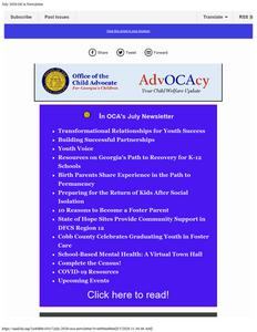 AdvOCAcy : your child welfare update, 2019 July