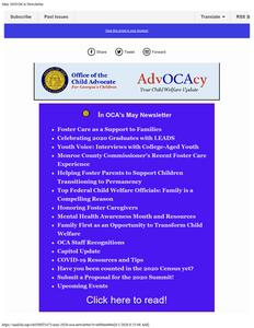 AdvOCAcy : your child welfare update, 2020 May
