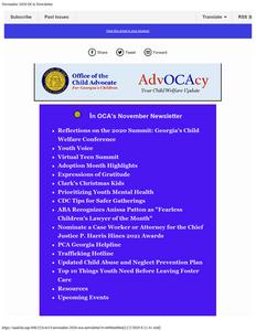 AdvOCAcy : your child welfare update, 2020 December