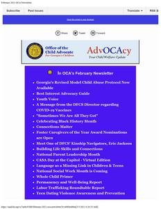 AdvOCAcy : your child welfare update, 2021 February