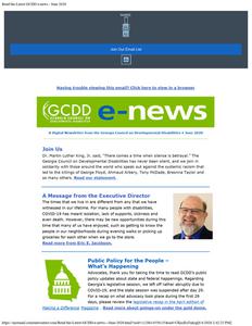 Georgia Council on Developmental Disabilities e-news, 2020 June