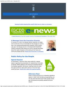 Georgia Council on Developmental Disabilities e-news, 2021 December
