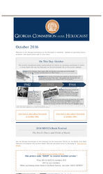 Georgia Commission on the Holocaust e-newsletter [Oct. 2016]