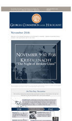 Georgia Commission on the Holocaust e-newsletter [Nov. 2016]