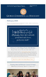 Georgia Commission on the Holocaust e-newsletter [Feb. 2016]