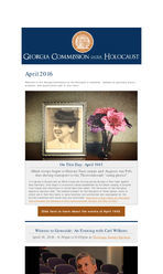 Georgia Commission on the Holocaust e-newsletter [Apr. 2016]