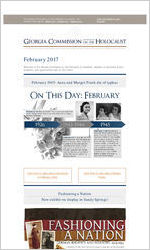 Georgia Commission on the Holocaust e-newsletter [Feb. 2017]