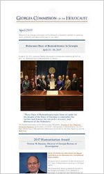 Georgia Commission on the Holocaust e-newsletter [Apr. 2017]