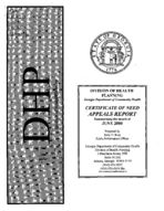 Certificate-of-need appeals report [June 2000]