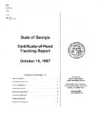 Certificate-of-need tracking report [Oct. 10, 1997]