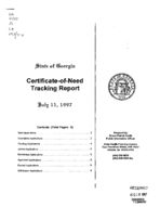 Certificate-of-need tracking report [July 11, 1997]