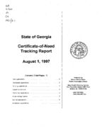 Certificate-of-need tracking report [Aug. 1, 1997]