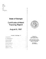 Certificate-of-need tracking report [Aug. 8, 1997]