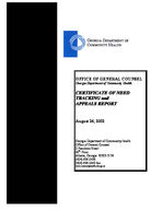 Certificate-of-need tracking and appeals report [Aug. 26, 2002]
