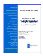 Certificate-of-need tracking and appeals report [Feb. 23, 2010]