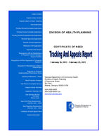 Certificate-of-need tracking and appeals report [Feb. 22, 2011]