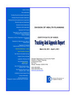 Certificate-of-need tracking and appeals report [Apr. 5, 2011]