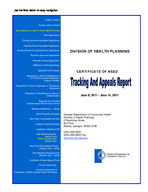 Certificate-of-need tracking and appeals report [June 14, 2011]