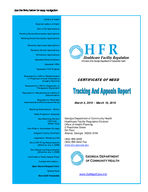 Certificate-of-need tracking and appeals report [Mar. 4-10, 2015]