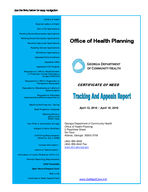 Certificate-of-need tracking and appeals report [Apr. 13-19, 2016]