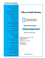 Certificate-of-need tracking and appeals report [May 4-10, 2016]