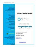 Certificate of Need tracking and appeals report, 2017 August 9 - 2017 August 15