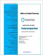Certificate of Need tracking and appeals report, 2018 February 28 - 2018 March 6
