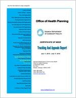 Certificate of Need tracking and appeals report, 2018 July 11 - 2018 July 17