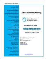 Certificate of Need tracking and appeals report, 2018 August 22 - 2018 August 28