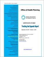 Certificate of Need tracking and appeals report, 2019 September 25 - 2019 October 1