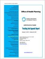 Certificate of Need tracking and appeals report, 2019 October 16 - 2019 October 22